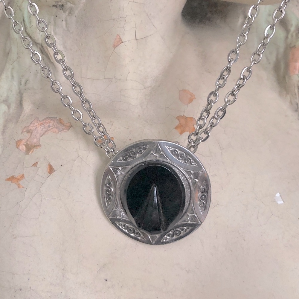 Art Deco Assemblage Button Pendant